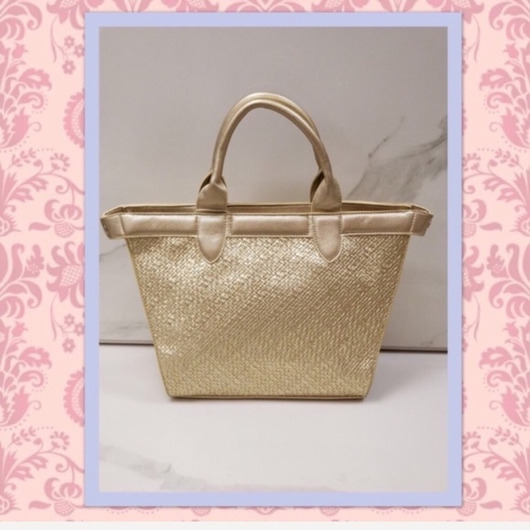 LAST DROP PRICE!! PINK HALEY GOLD TOTE HANDBAG - Picture 2 of 3